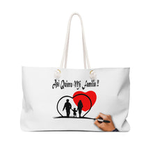 Weekender Bag, "Asi Quiero Mi Familia Collection"